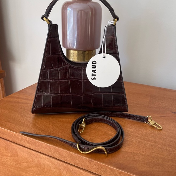 STAUD Mini Rey Croc Bag - Picture 3 of 8